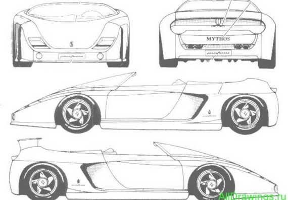Ferrari Mythos (Ferrari Mutos) - drawings (drawings) of the car